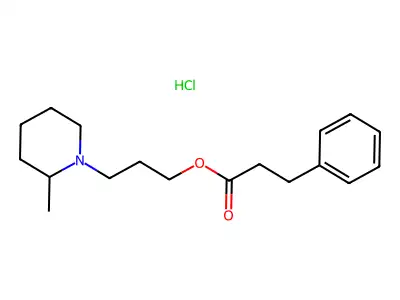 3-(2-Methylpiperidin-1-yl)propyl 3-phenylpropanoate--hydrogen chloride (1/1) structure