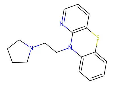 10H-Pyrido(3,2-b)(1,4)benzothiazine, 10-(2-(1-pyrrolidinyl)ethyl)- structure