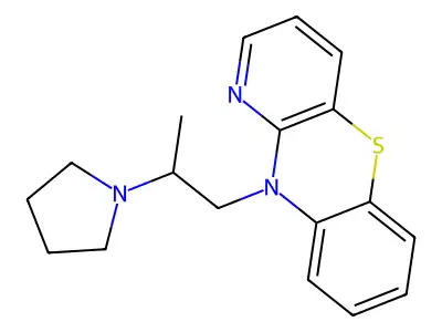 10H-Pyrido(3,2-b)(1,4)benzothiazine, 10-(2-(1-pyrrolidinyl)propyl)- structure