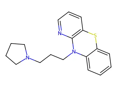 10H-Pyrido(3,2-b)(1,4)benzothiazine, 10-(3-(1-pyrrolidinyl)propyl)- structure