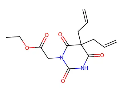 1-Pyrimidineacetic acid, hexahydro-5,5-diallyl-2,4,6-trioxo-, ethyl ester structure