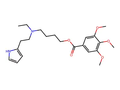 2-(2-(N-Ethyl-N-(4-hydroxybutyl)amino)ethyl)pyrrole 3,4,5-trimethoxybenzoate structure