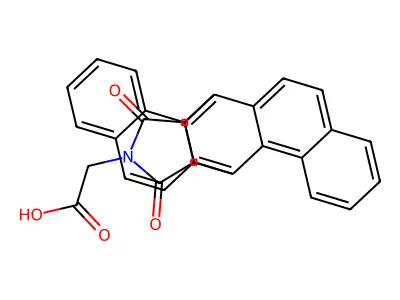 1-Pyrrolidineacetic acid, 3,4-(dibenz(a,h)anthryl-7,14-ene)-2,5-dioxo- structure