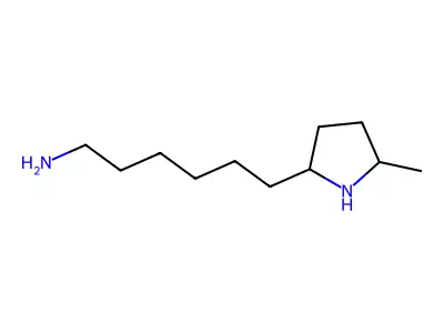 Pyrrolidine, 2-(6-aminohexyl)-5-methyl- structure