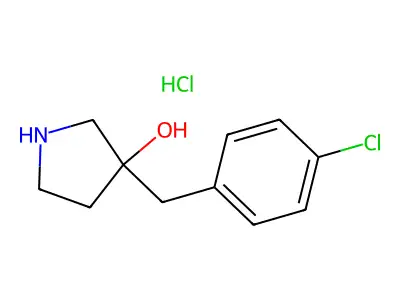3-Pyrrolidinol, 3-(p-chlorobenzyl)-, hydrochloride structure
