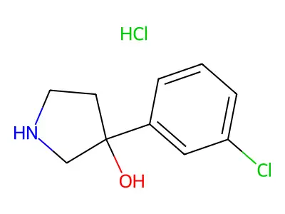 3-(3-Chlorophenyl)pyrrolidin-3-ol--hydrogen chloride (1/1) structure