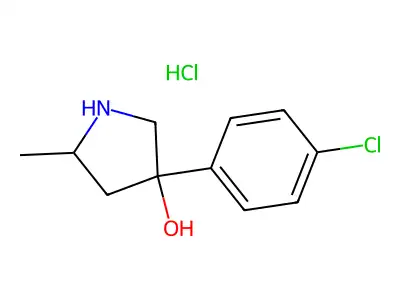 3-(4-Chlorophenyl)-5-methylpyrrolidin-3-ol--hydrogen chloride (1/1) structure