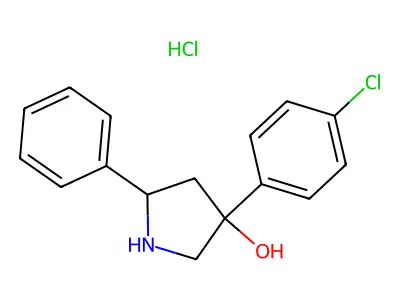 3-(4-Chlorophenyl)-5-phenylpyrrolidin-3-ol--hydrogen chloride (1/1) structure