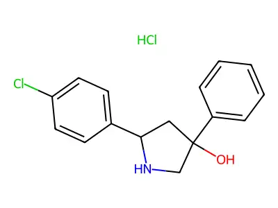 5-(4-Chlorophenyl)-3-phenylpyrrolidin-3-ol--hydrogen chloride (1/1) structure