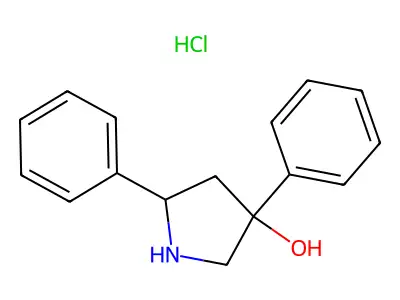 3,5-Diphenylpyrrolidin-3-ol--hydrogen chloride (1/1) structure