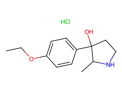 3-(4-Ethoxyphenyl)-2-methylpyrrolidin-3-ol--hydrogen chloride (1/1) structure