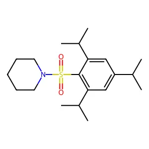{[2,4,6-Tris(methylethyl)phenyl]sulfonyl}piperidine structure