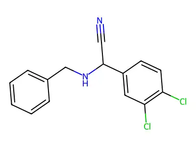 2-(Benzylamino)-2-(3,4-dichlorophenyl)acetonitrile structure