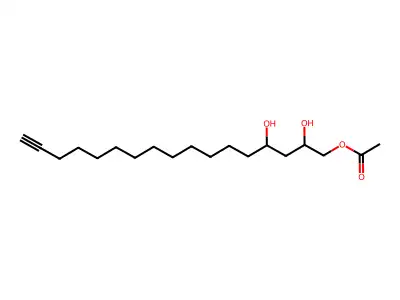 2,4-Dihydroxyheptadec-16-ynyl acetate structure