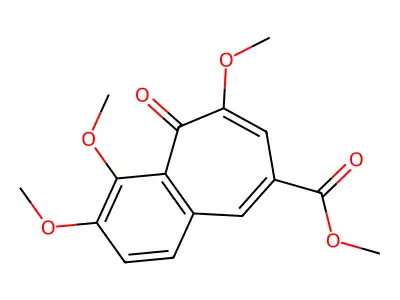 3,4,6-Trimethoxy-5-oxo-8-benzo[7]annulenecarboxylic acid methyl ester structure
