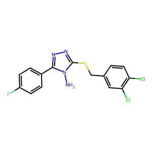 3-[(3,4-Dichlorophenyl)methylthio]-5-(4-fluorophenyl)-1,2,4-triazole-4-ylamine structure