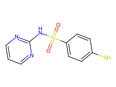 p-Mercapto sulfadiazine structure