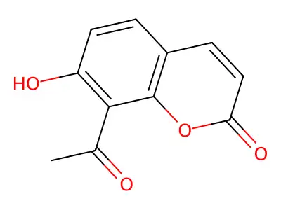 8-Acetyl-7-hydroxycoumarin structure