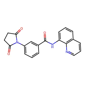 3-(2,5-dioxo-1-pyrrolidinyl)-N-8-quinolinylbenzamide structure