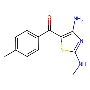 (4-Amino-2-(methylamino)thiazol-5-yl)(p-tolyl)methanone structure