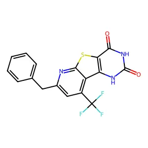 7-Benzyl-9-(trifluoromethyl)pyrido[3',2':4,5]thieno[3,2-d]pyrimidine-2,4-diol structure