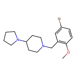 1-(5-Bromo-2-methoxybenzyl)-4-(1-pyrrolidinyl)piperidine structure