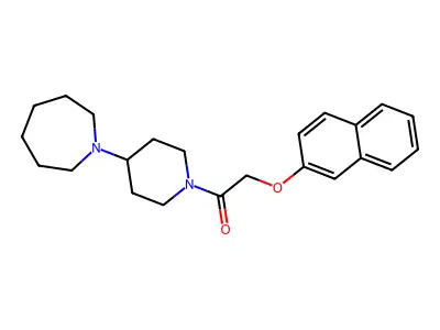 1-[4-(Azepan-1-yl)piperidin-1-yl]-2-naphthalen-2-yloxyethanone structure