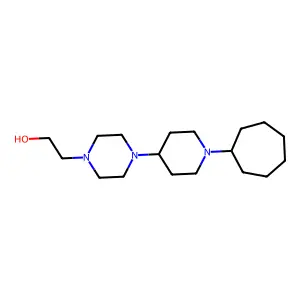 2-[4-(1-Cycloheptylpiperidin-4-yl)piperazin-1-yl]ethanol structure