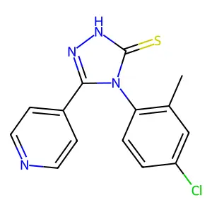 4-(4-chloro-2-methylphenyl)-5-(pyridin-4-yl)-4H-1,2,4-triazole-3-thiol structure
