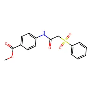 Methyl 4-{[(phenylsulfonyl)acetyl]amino}benzoate structure