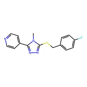 4-(5-((4-Fluorobenzyl)thio)-4-methyl-4H-1,2,4-triazol-3-YL)pyridine structure