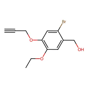 [2-Bromo-5-ethoxy-4-(prop-2-yn-1-yloxy)phenyl]methanol structure