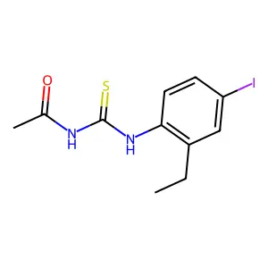 N-[(2-ethyl-4-iodophenyl)carbamothioyl]acetamide structure
