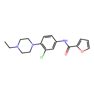 N-[3-chloro-4-(4-ethylpiperazin-1-yl)phenyl]furan-2-carboxamide structure