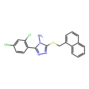 3-(2,4-Dichlorophenyl)-5-(naphthylmethylthio)-1,2,4-triazole-4-ylamine structure