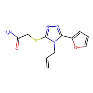 2-{[5-(furan-2-yl)-4-(prop-2-en-1-yl)-4H-1,2,4-triazol-3-yl]sulfanyl}acetamide structure