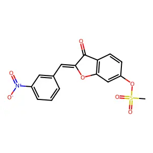 (Z)-2-(3-nitrobenzylidene)-3-oxo-2,3-dihydrobenzofuran-6-yl methanesulfonate structure