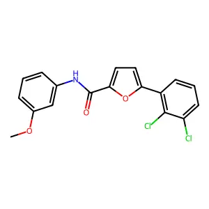 5-(2,3-dichlorophenyl)-N-(3-methoxyphenyl)furan-2-carboxamide structure