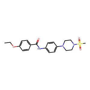 4-ethoxy-N-[4-(4-methylsulfonylpiperazin-1-yl)phenyl]benzamide structure