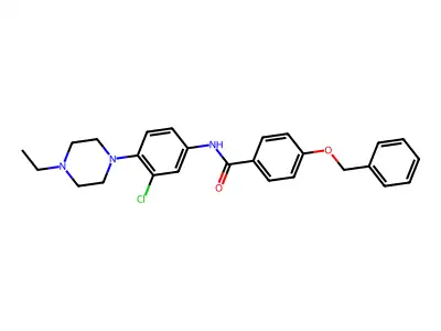 N-[3-chloro-4-(4-ethylpiperazin-1-yl)phenyl]-4-phenylmethoxybenzamide structure