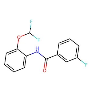 N-[2-(difluoromethoxy)phenyl]-3-fluorobenzamide structure