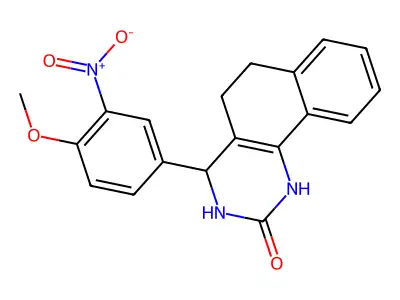 4-(4-methoxy-3-nitrophenyl)-3,4,5,6-tetrahydrobenzo[h]quinazolin-2(1H)-one structure