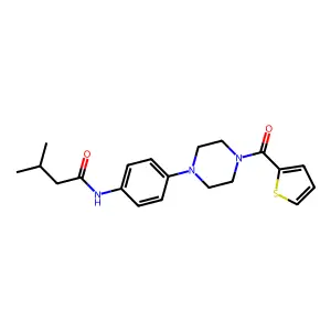 3-methyl-N-[4-[4-(thiophene-2-carbonyl)piperazin-1-yl]phenyl]butanamide structure