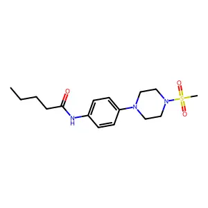 N-[4-(4-methylsulfonylpiperazin-1-yl)phenyl]pentanamide structure