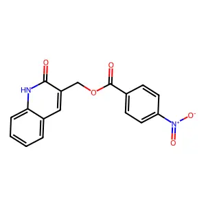 (2-oxo-1H-quinolin-3-yl)methyl 4-nitrobenzoate structure