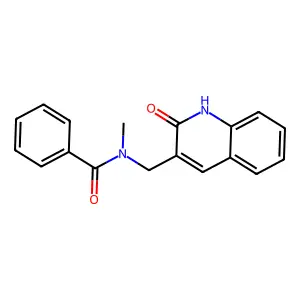 N-methyl-N-[(2-oxo-1H-quinolin-3-yl)methyl]benzamide structure