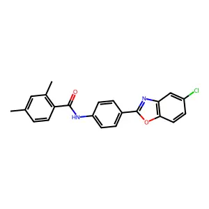 N-[4-(5-chloro-1,3-benzoxazol-2-yl)phenyl]-2,4-dimethylbenzamide structure