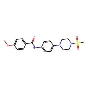 4-methoxy-N-[4-(4-methylsulfonylpiperazin-1-yl)phenyl]benzamide structure