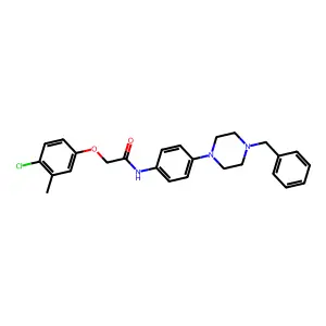 N-[4-(4-benzylpiperazin-1-yl)phenyl]-2-(4-chloro-3-methylphenoxy)acetamide structure