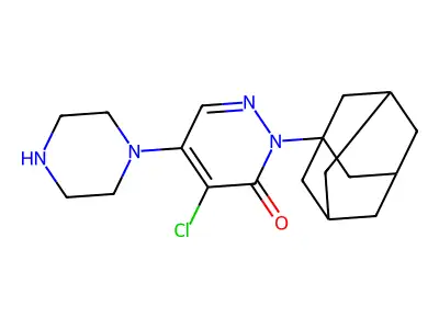 2-(1-Adamantyl)-4-chloro-5-piperazin-1-ylpyridazin-3-one structure